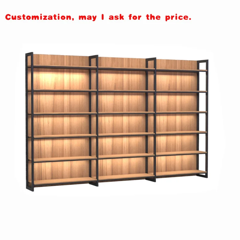 

Изготовленная на заказ. Легкая розничная витрина. Металлический настенный каркас. Стальная конструкция. Круглосуточный магазин. Супермаркет. Дерево.