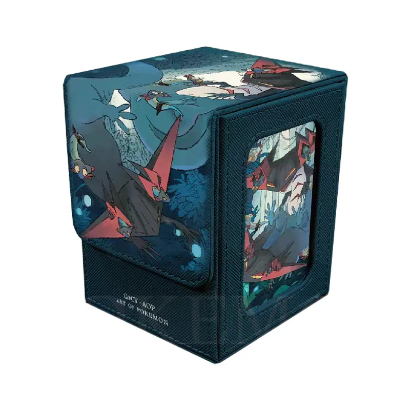 

Diy Ptcg Dragapult Коробка для хранения карт с односторонним окном Ptcg Dragapult Кожа Высококачественная коробка для хранения карт не включает кирпичи для карт