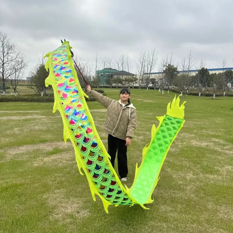 Drachen-Tanz-Requisite für Kinder, Outdoor-Fitness, Drachen-Set, Schulaufführungszubehör (Kopf und Schwanz)