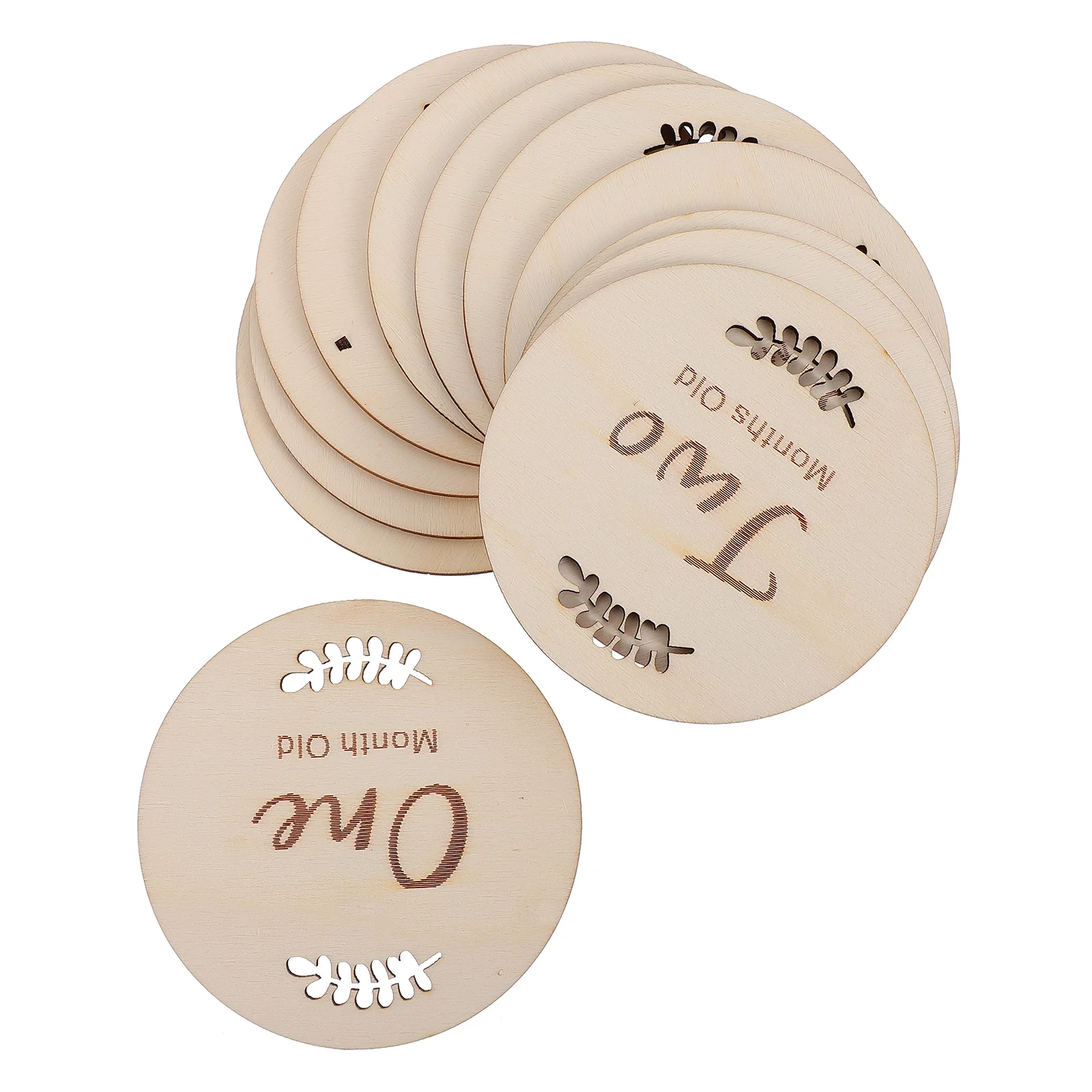 

12 шт. карты с вехами, деревянные памятные открытки для роста на первый год, ежемесячный реквизит для фотосессии, сувениры