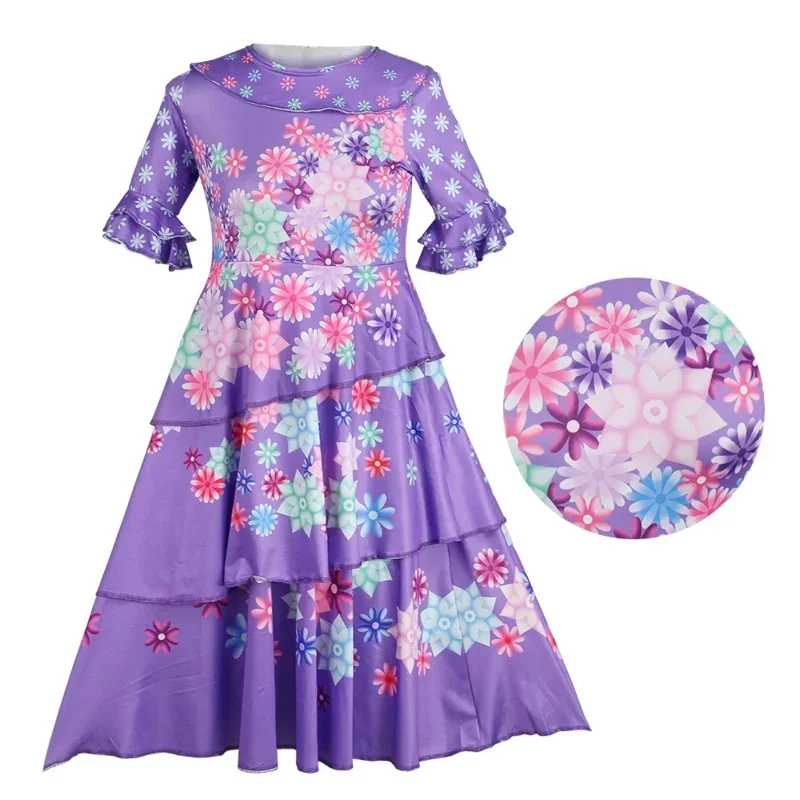 SN88 إنكانتو إيزابيلا مادريجال زي فستان الأميرة حقيبة البدلة سحر للفتيات تأثيري إيزابيلا كرنفال حفلة عيد ميلاد Christ% # 2@