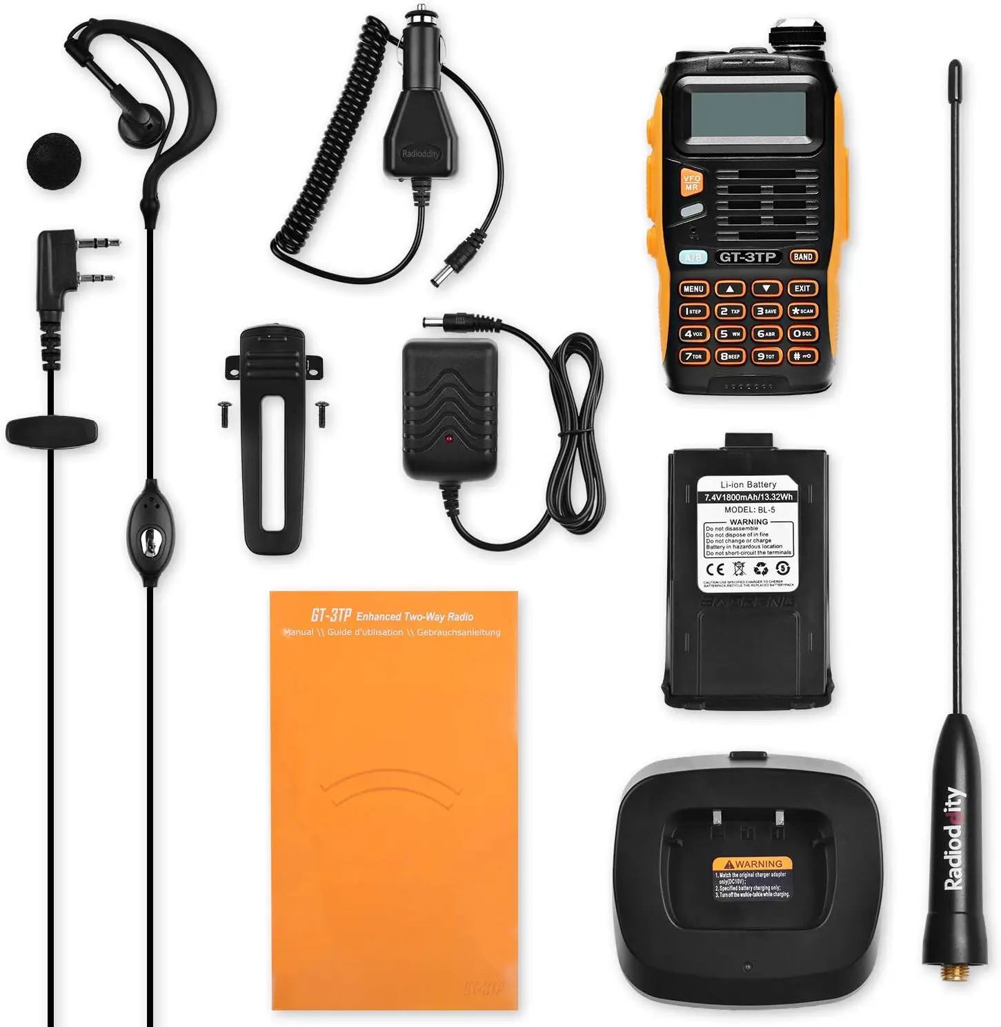 BAOFENG High Power Ham Radio Handheld GT-3TP Mark III, Dual Band 8W Two Way Radio, Long Range Rechargeable Walkie talkies