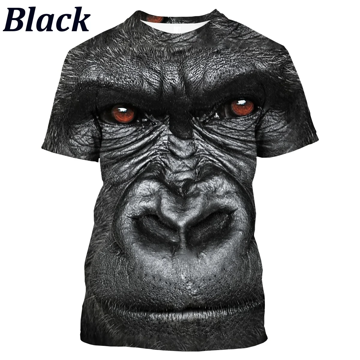 New fashion parody Gorilla Fun Monkey 3D printed T-shirt men's and women's summer sports casual short sleeve animal shirt top