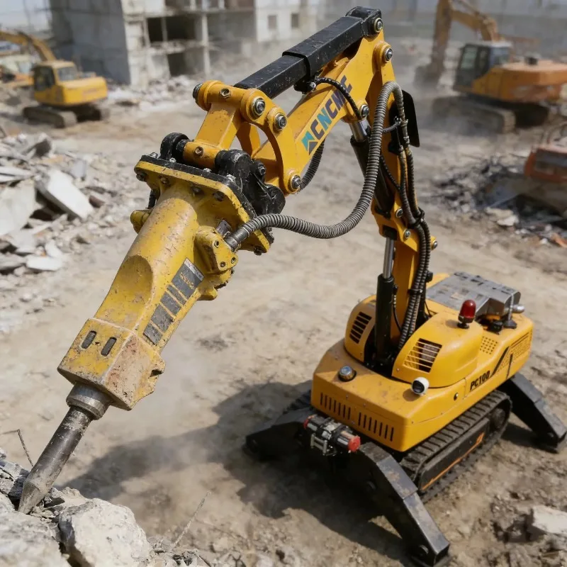 YG100 Diesel & Electric Dual Power Optional Crawler Demolition Robot For Concrete Breaking & Industrial Dismantling
