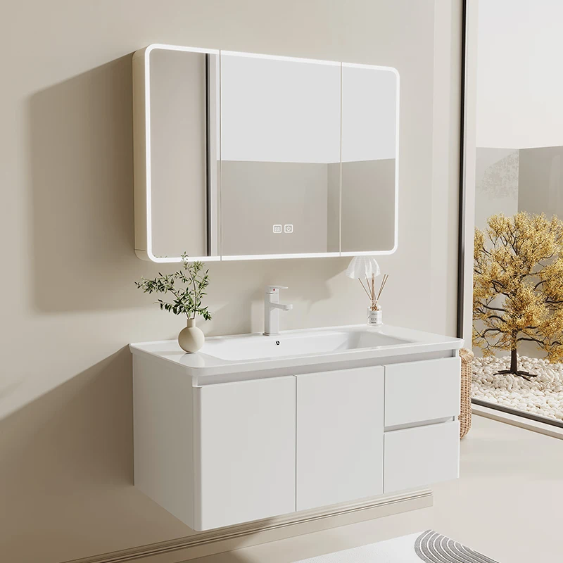 

Intelligence Washbasin Bathroom Cabinets Ceramics Vintage Storage Vanity Bathroom Cabinet Mirrors Shower Muebles Furniture