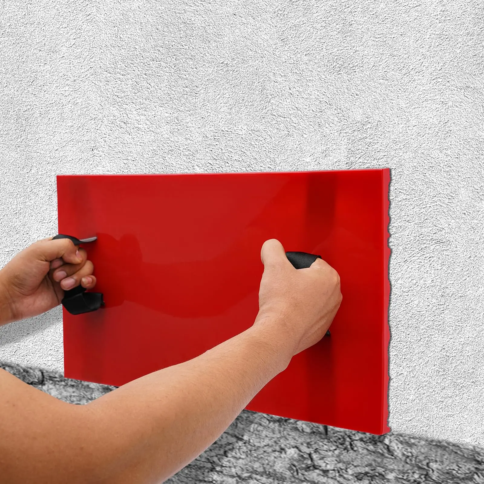 현실적인 돌 질감 콘크리트 금형, 직사각형 콘크리트 질감 매트, 시멘트 질감 벽 금형, 폴리우레탄 타일 콘크리트 Te