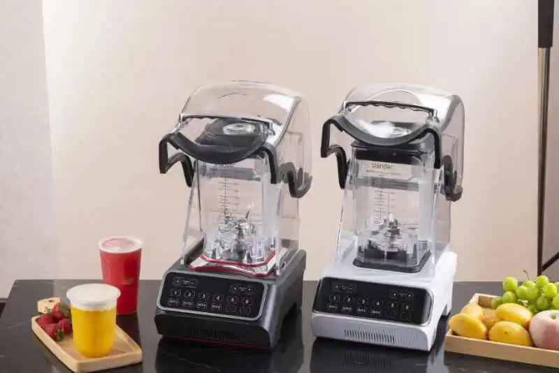 المهنية 1800 واط فرش موتور تيار مباشر خلاط تجاري عازلة للصوت المحمولة خلاط الفاكهة للاستخدام المنزلي والفندق