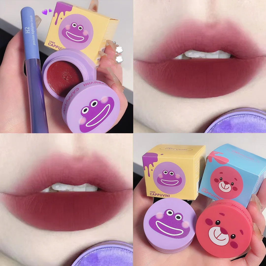 Matte Lip Mud Waterproof Clay Lipstick Blush Makeup Long-lasting Non-stick Cup Red Lip Tint Pigment Mousse Lipstick Cosmetics