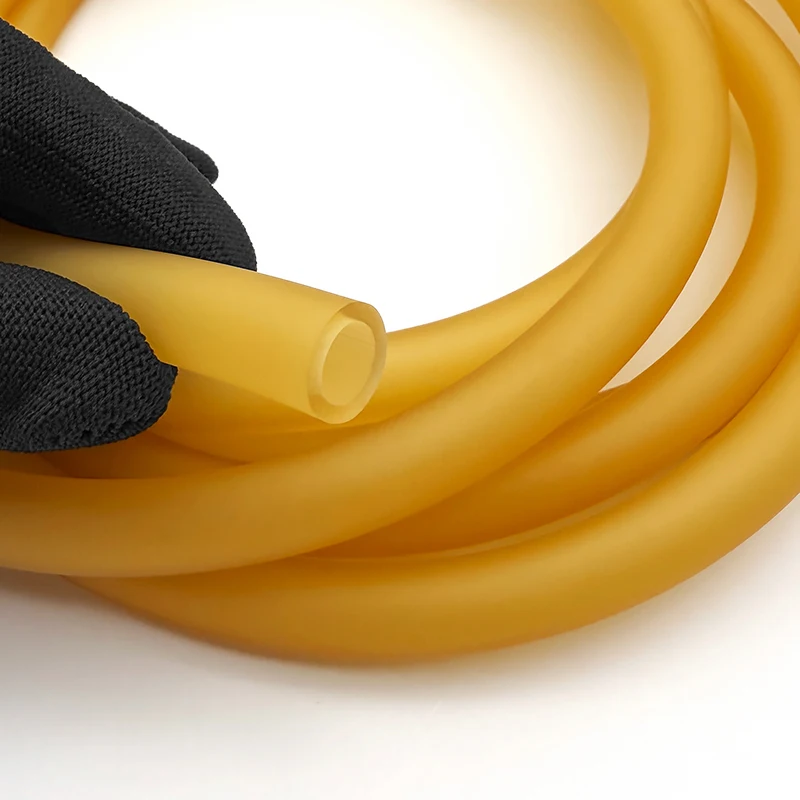 1~5m Nature Latex Rubber Hoses ID1.6~8mm Yellow High Resilient Elastic Fitness Band for Craft Elastic Accessories Tube Slingshot