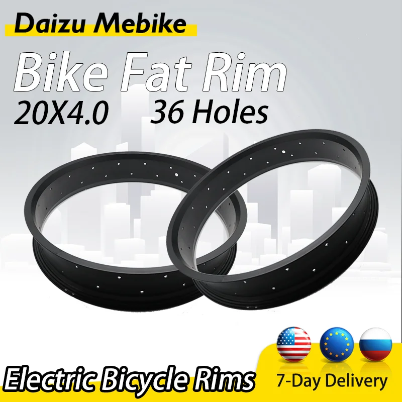 

No Return No Exchange Bike Rim 20x4.0 Inch Fat Tire Rims 36 Holes Fat Bicycle Front Rear Road Bike Aluminum Alloy E-bike