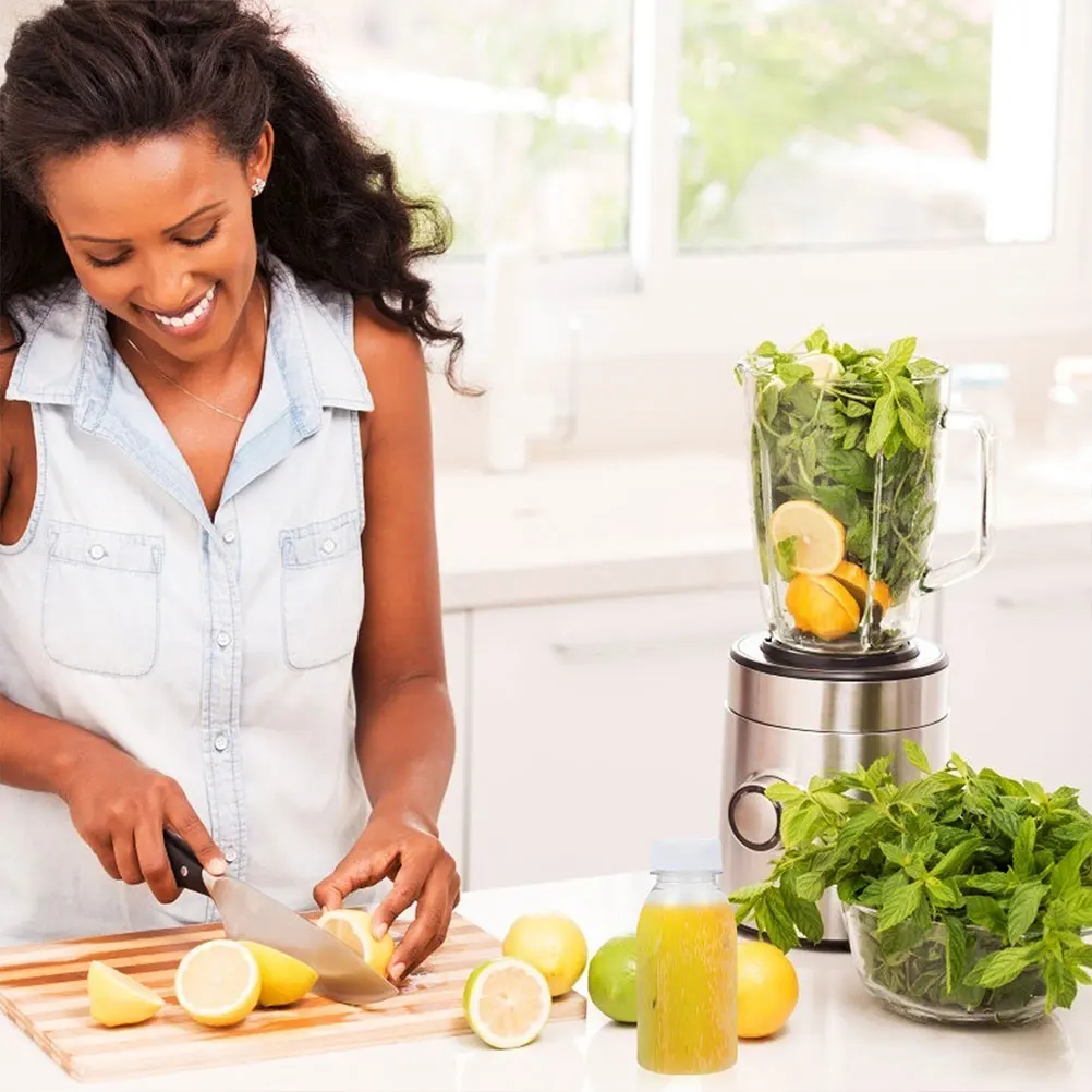 

12Pcs Portable Juice Bottles Milk Containers Clear Plastic Anti-Leak Bottles with Sealed Caps Multipurpose Drink Storage