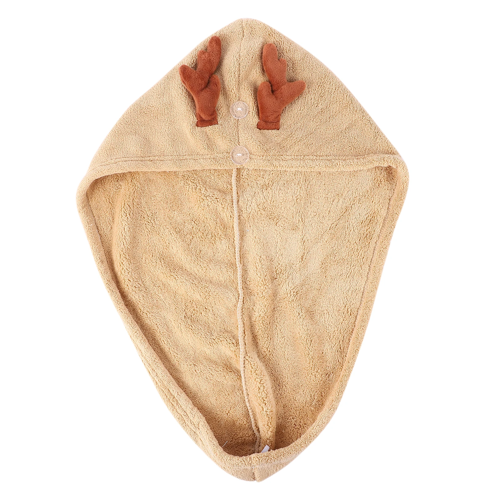 

Deer Horn Fast Drying Hair Towel Wrap Coral Fleece Ultra Absorbent Quick Dry Cap For Women Hair Dry Wraps Bath Microfiber