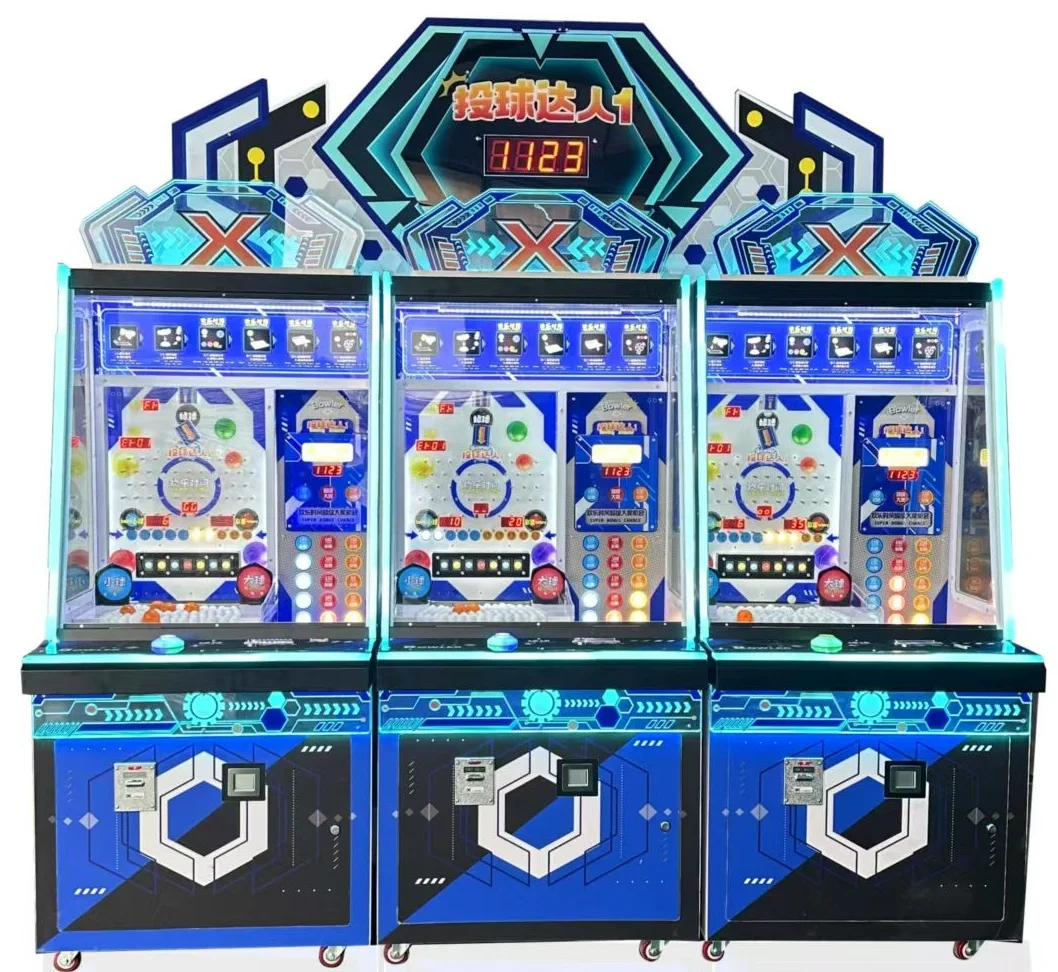1pcsCoin Pusher 3 Player Electronic Game Machine Magic Redemption 3 People Coin Pusher Plastic Ball Pusher Game Machine