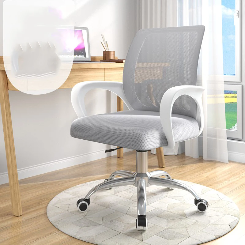 Comfy Normal Mesh Office Chair Simple Backrest Wheel Rolling Armchair Office Chair Design Cheap Cadeira De Escritorio Furniture