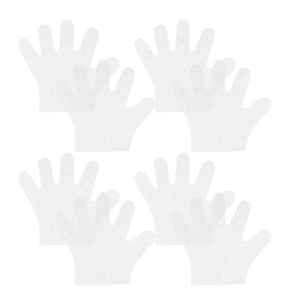 300Pcs Thicken Transparent Food Grade Pe Industrial Working Cleaning Barrier Fingerprint Prevention