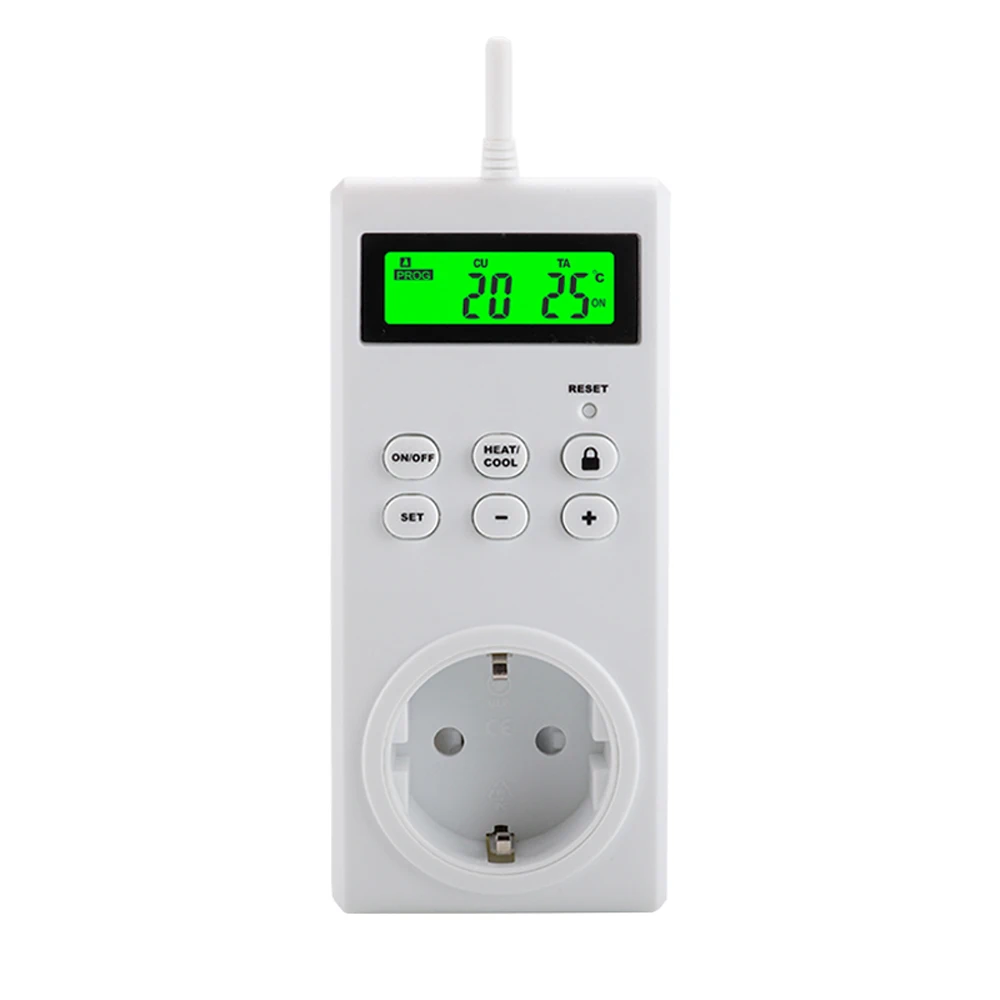 Wireless Thermostat Socket Intelligent Temperature Control Switch Digital Display Heating Cooling Adjustable Thermostat Hanging