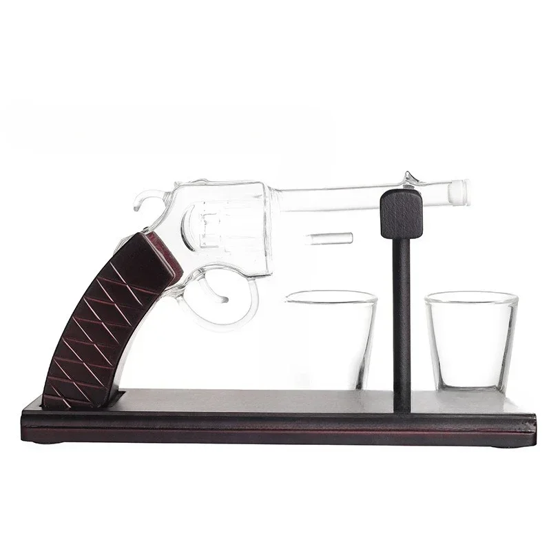 Decanter shape: with cup, with wooden frame, wine set, decanter set, crystal