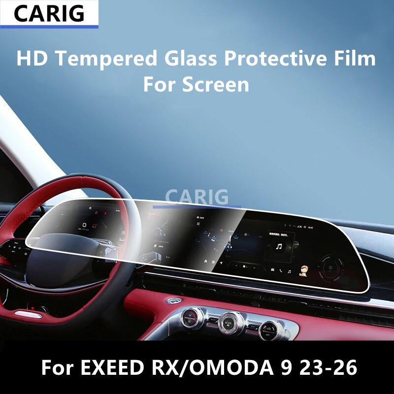 For EXEED RX/OMODA 9 23-26 Dashboard,Navigation Screen HD Tempered Glass Protective Film Anti-scratch Accessories Refit