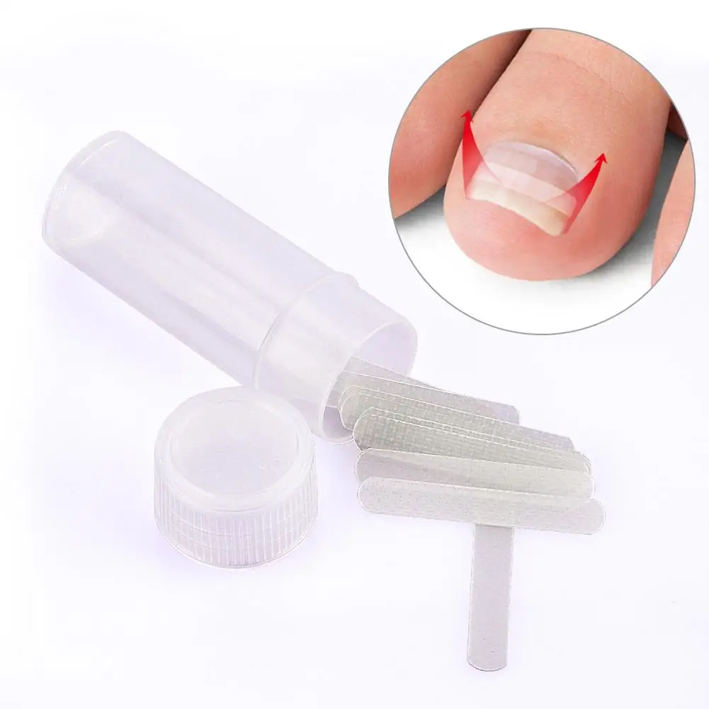 10PCS/Bottle Ingrown Toenail Correction Tool Set Toe Clip 4mm Elastic Nail Brace Patch Stickers Straightening Care Pedicure H3A2