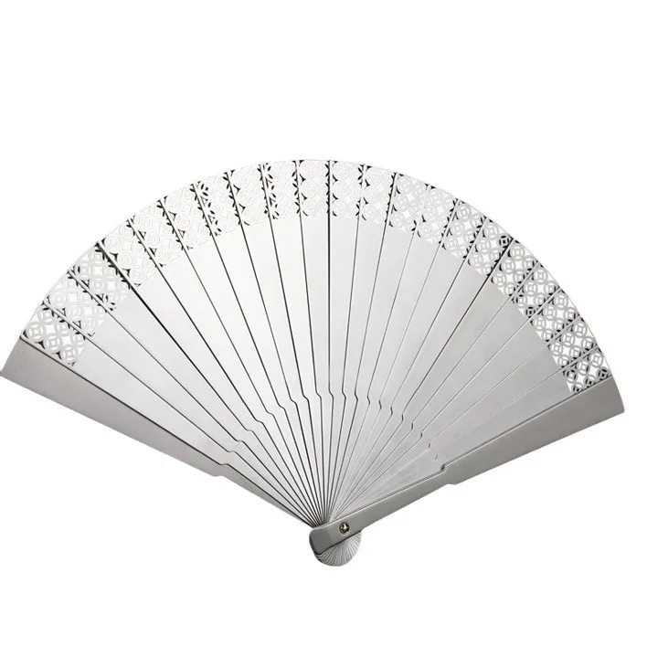

Titanium Alloy Folding Fan Antique Gold Self Defense Portable Bone Kung Fu Tactics