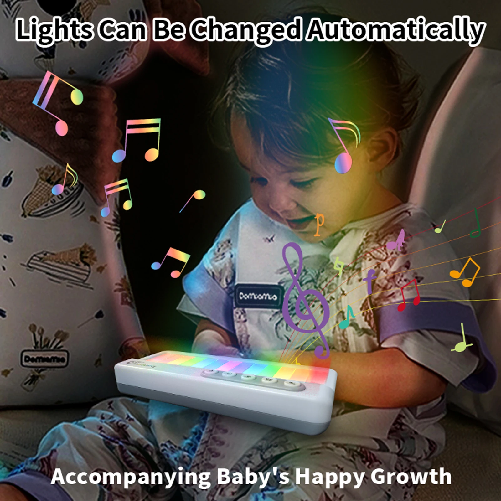 Arco-íris piscando piano brinquedos música eletrônica brinquedos teclado portátil com 5 instrumentos 13 melodia brinquedos educativos para crianças