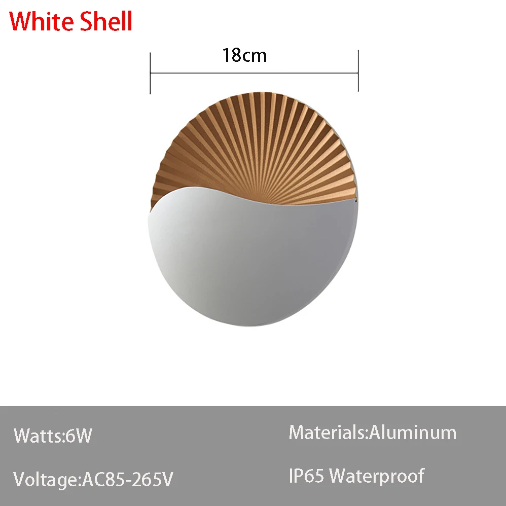 LED Wall Lamp Indoor/Outdoor IP65 Waterproof AC85-265V 6W Modern minimalism Style Lamps for Garden/Fence/Doorstep Lighting