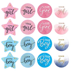 60pcs Gilding Pink Blue Gender Reveal Sealing Sticker Gift Box Label for Gender Reveal Birthday Party Favors Baby Shower