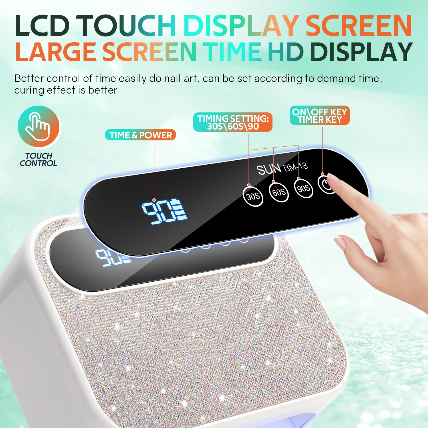 168W UV LED Nail Lamp For Curing Nails Gel Polish 42LEDS Rechargeable Nail Dryer With Auto Sensor Professional Nail Salon Tools