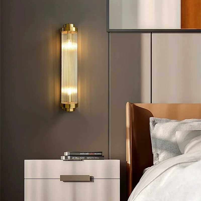 

Postmodern Noble Luxury Crystal Wall Light Living Room Bedside Bedroom Coffee Shop Home Decoration Waist Wall Light Fixtures