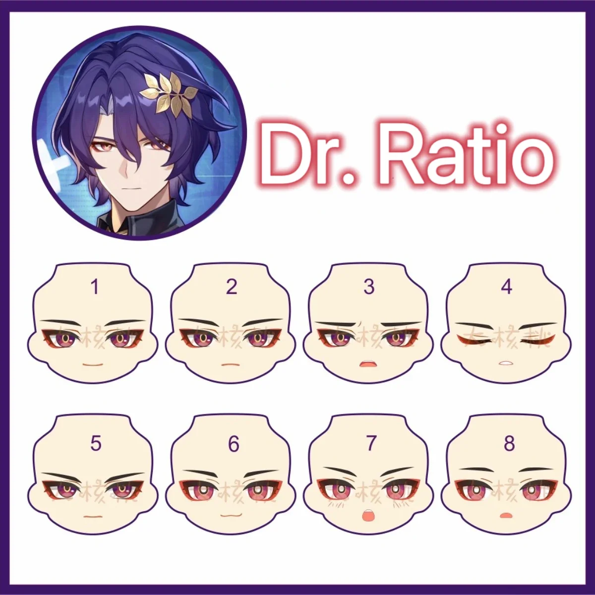 Dr. Ratio Ob11 Water Sticker Face GSC YMY Doll Handmade Finished Faceplate Anime Cosplay Toy Accessories