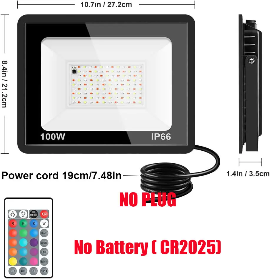Rgb Outdoor Led Projector 220V Rgb Flood Light 10W 30W 100W 50W Waterproof Led Color Changing Rgb Spotlight Lamp Remote Control