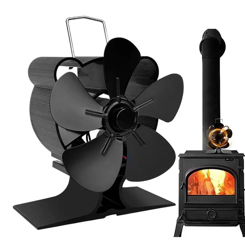 Wood Stove Fan Heat Powered Fireplace Fan Protective Cover Woodstove Fan Heat Powered Non Electric Ecofan For Wood/Log