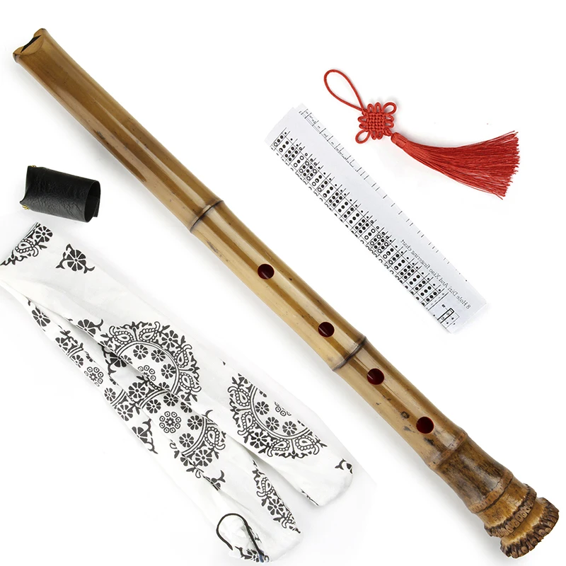 QINGULIU D Key Shakuhachi 5 Holes Wooden Musical Instruments New Arrival Bamboo Vertical Flute With Root Woodwind Instrument