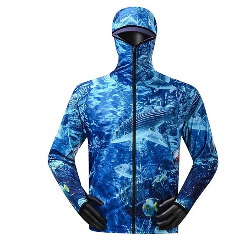 

2024 Spring Summer Men's High-Quality Fishing Clothing Anti-UV Comfortable Ventilation Printing Sublimation Hoodie Jerseys