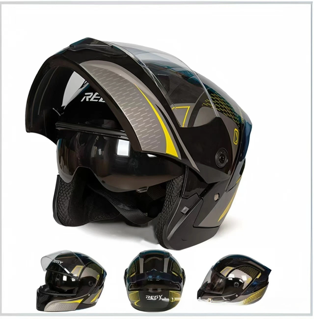 

New Motorcycle Helmets with Cotton Lining ABS Flip-Up Crash Motorbike Helmet Manufactured