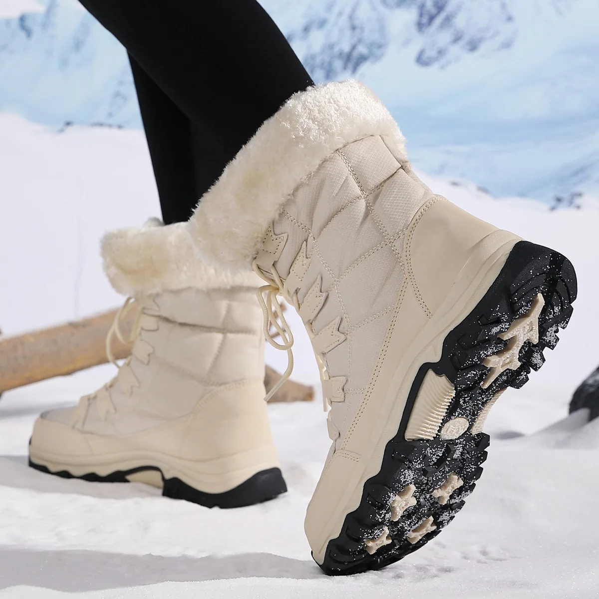 women's winter boots 2024 waterproof coldproof snow boots women winter shoes outdoor plush thick warm anti slip woman boots