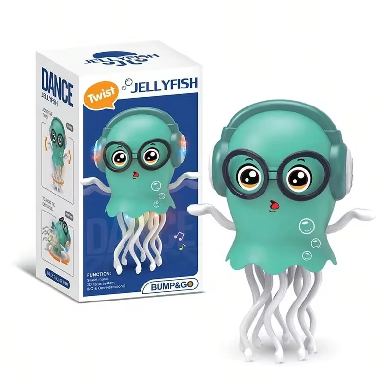 Dancing Jellyfish Run Away Toy For Babies Crawling Interactive Escape Electronic Pets Baby Birthday Thanksgiving Christmas Gift