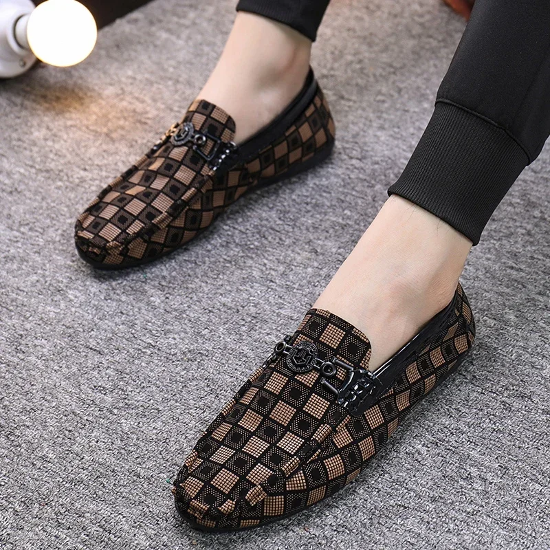 Men's Loafers Luxury Artificial Leather Casual Social Moccasins For Men Trend 2024 Comfortable Flats Outdoor Fashion Brand Shoes