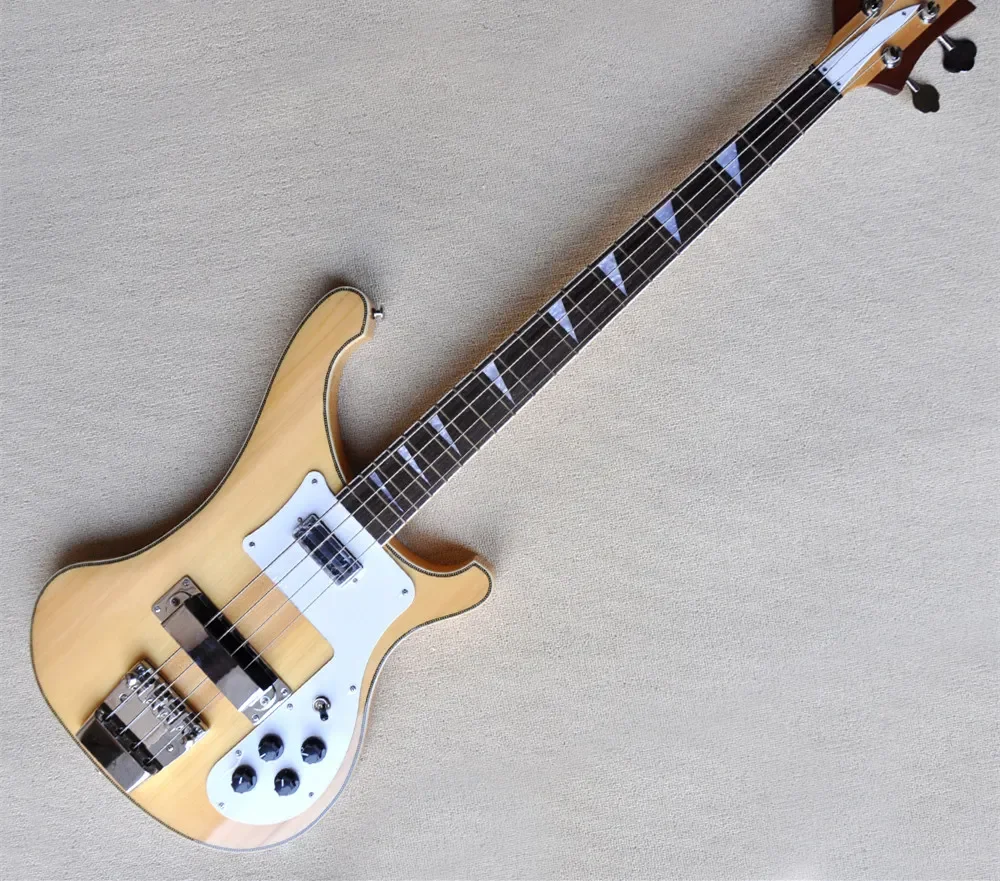 

Natural Wood Body 4 Strings Electric Bass Guitar With Rosewood Neck Through Body,Provide Customized Services