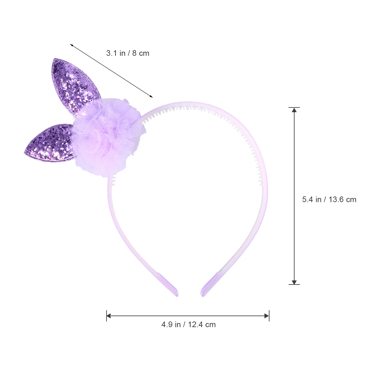 

Bunny Hat Ear Headband Headbands for Headwear Accessory Rabbit Purple