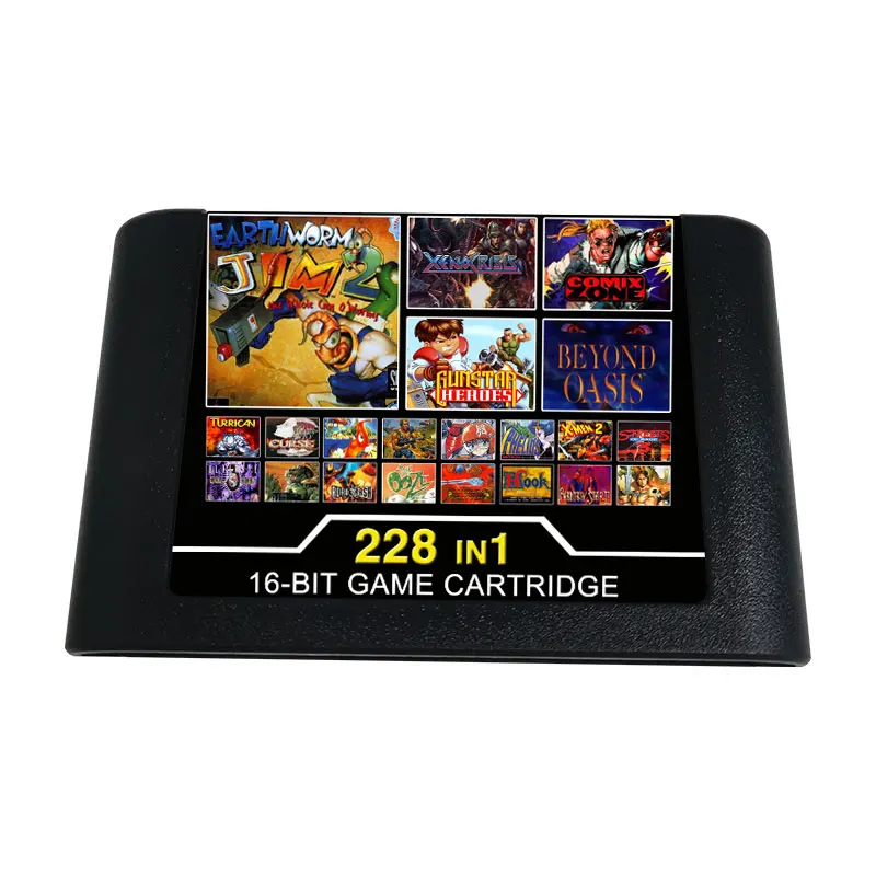 16 BIT MD Game Card For Sega Mega Drive For Sega Genesis and for original console Shooting 228 in1