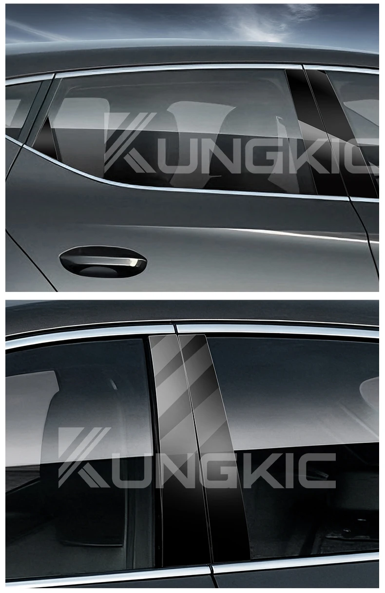 Für Seat Leon MK3 2013 2014 2015 2016 2017 2018 2019 2020 Autofenster Türsäule B C Säule Post Trim glänzend schwarz PC Aufkleber – Detail 12