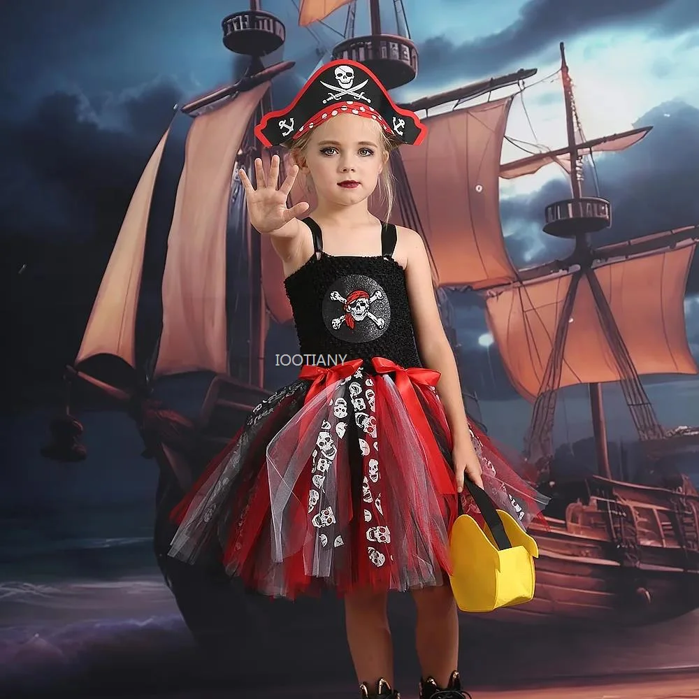 Pirates Of The Caribbean Role-play Tutu Skirt Fearless Pirate Costume For Girls  Pirate Captain  Party Set