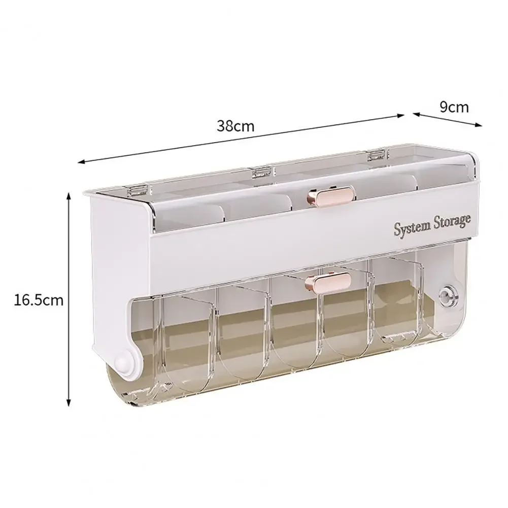 Underwear Organizer Wall Mount Socks Storage Box Clear Visible Dustproof Lid Panties Underwear Bathroom Clothes Organizer Holder