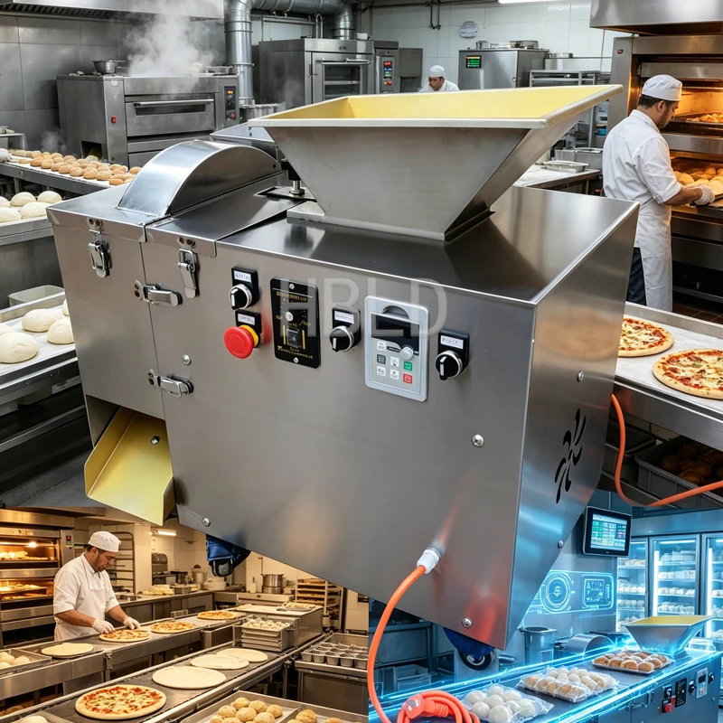 Commercial Energy Saving Stainless Steel Pizza Mantou Dough Cutting Machine Circular Bread Cutter for Kitchen