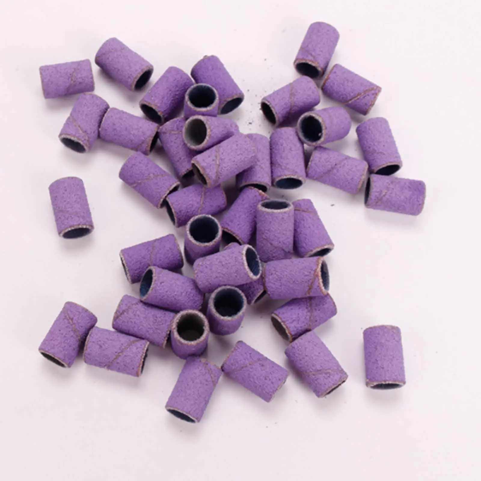 Fasce abrasive da 100 pezzi Cerchio di sabbia professionale per punta da trapano per unghie Lima a grana Set di pezzi di levigatura Strumenti per la cura del manicure