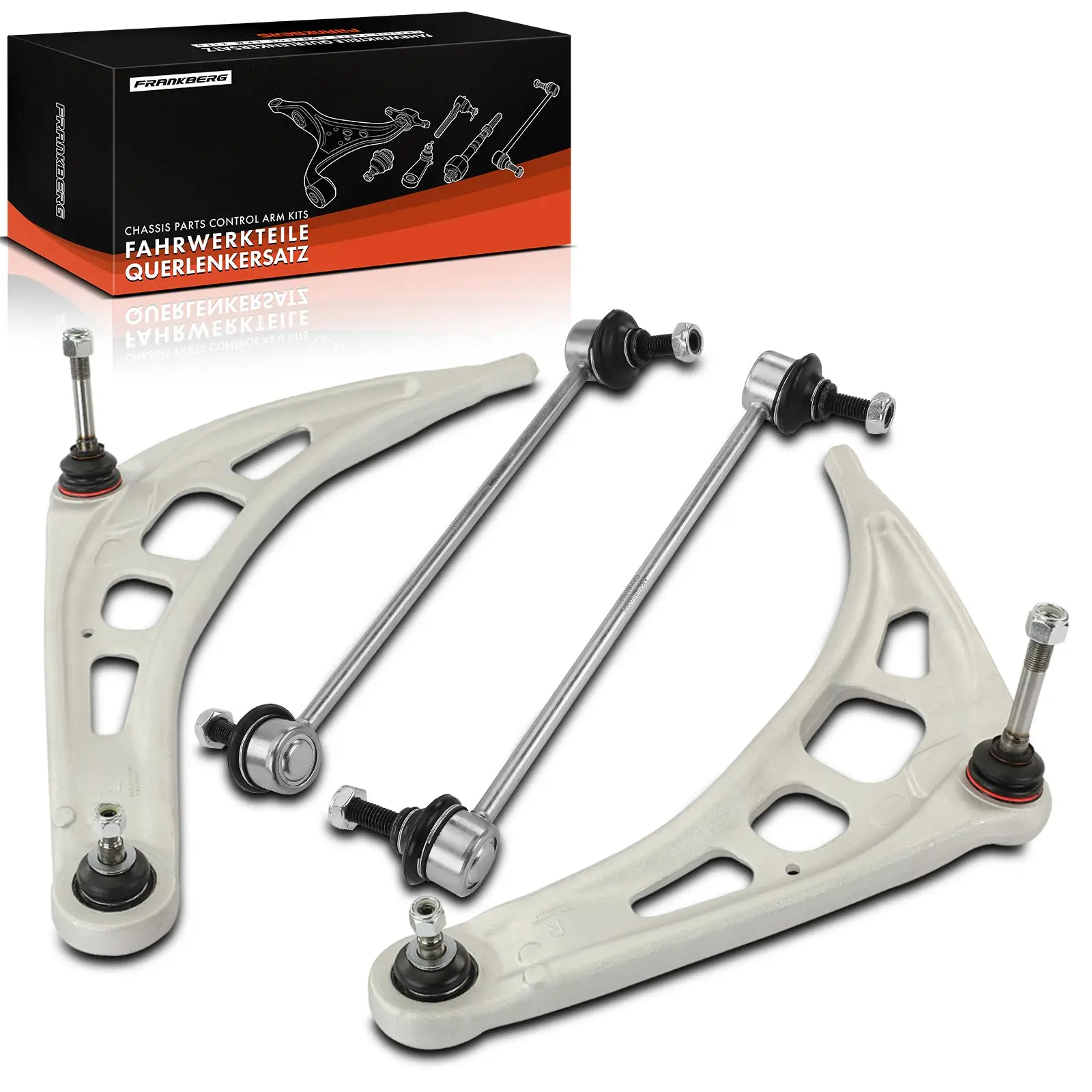 Frankberg Ensemble de bras de commande 6 pièces pour essieu avant pour BMW Série 3 E46 1988-2008 31121096984
