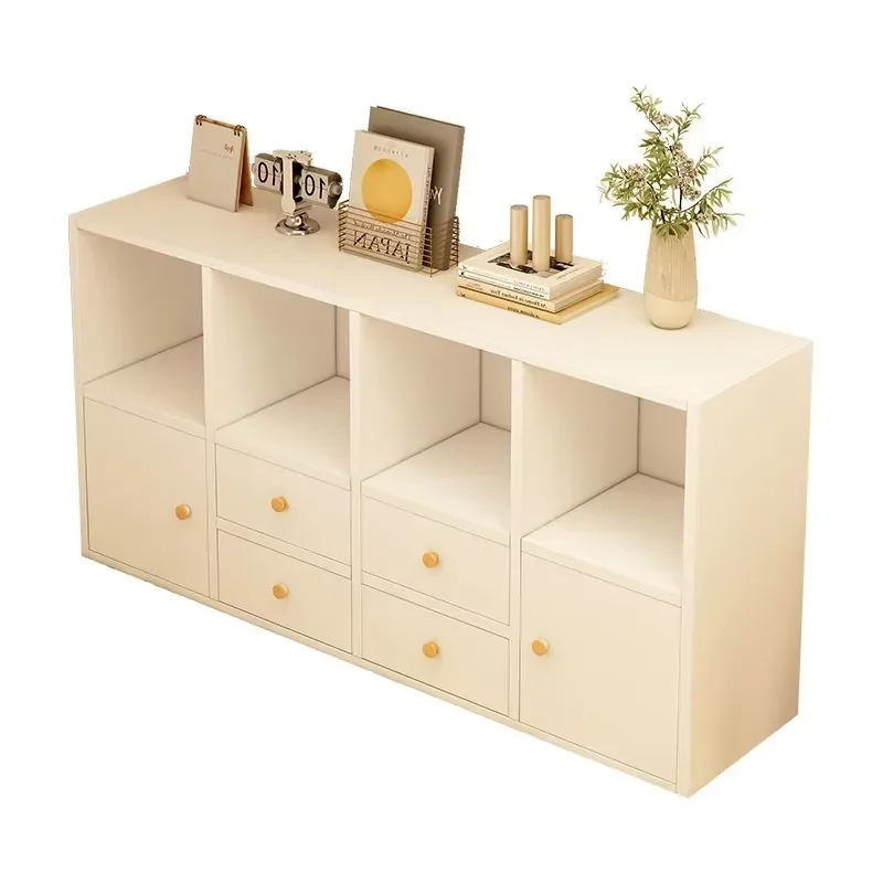 Multi-Layer Modern Living Room Storage Cabinet Doors Low Bookcase for Home Office Student Use Two Pieces Per Order-Great Bulk