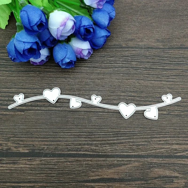 LOVE Lace Flower Edge Border Metal Cutting Dies Stencils Decorative Embossing Suit Paper Cards Stamp