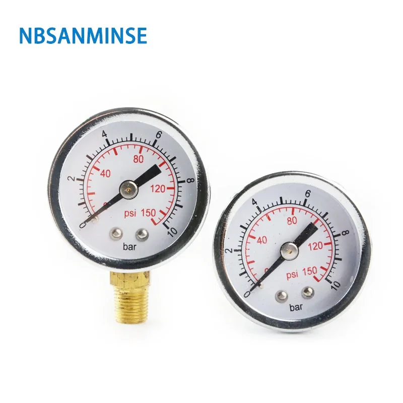 

NBSANMINSE металлический Пневматический Манометр 1,5 дюйма 40 мм Высокоточный G NPT 1/8